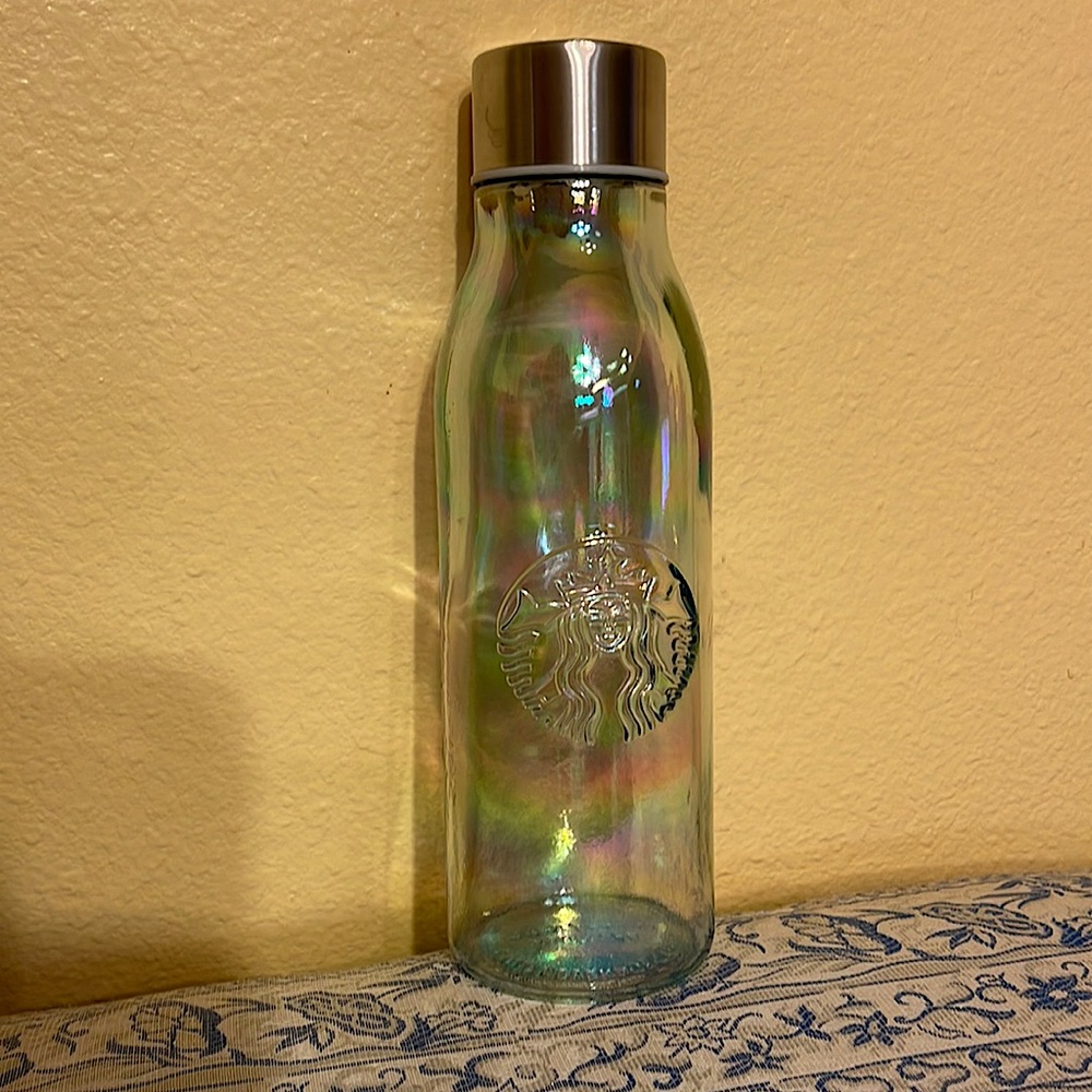 Starbucks Recycled Glass Water Bottle Iridescent 20 oz